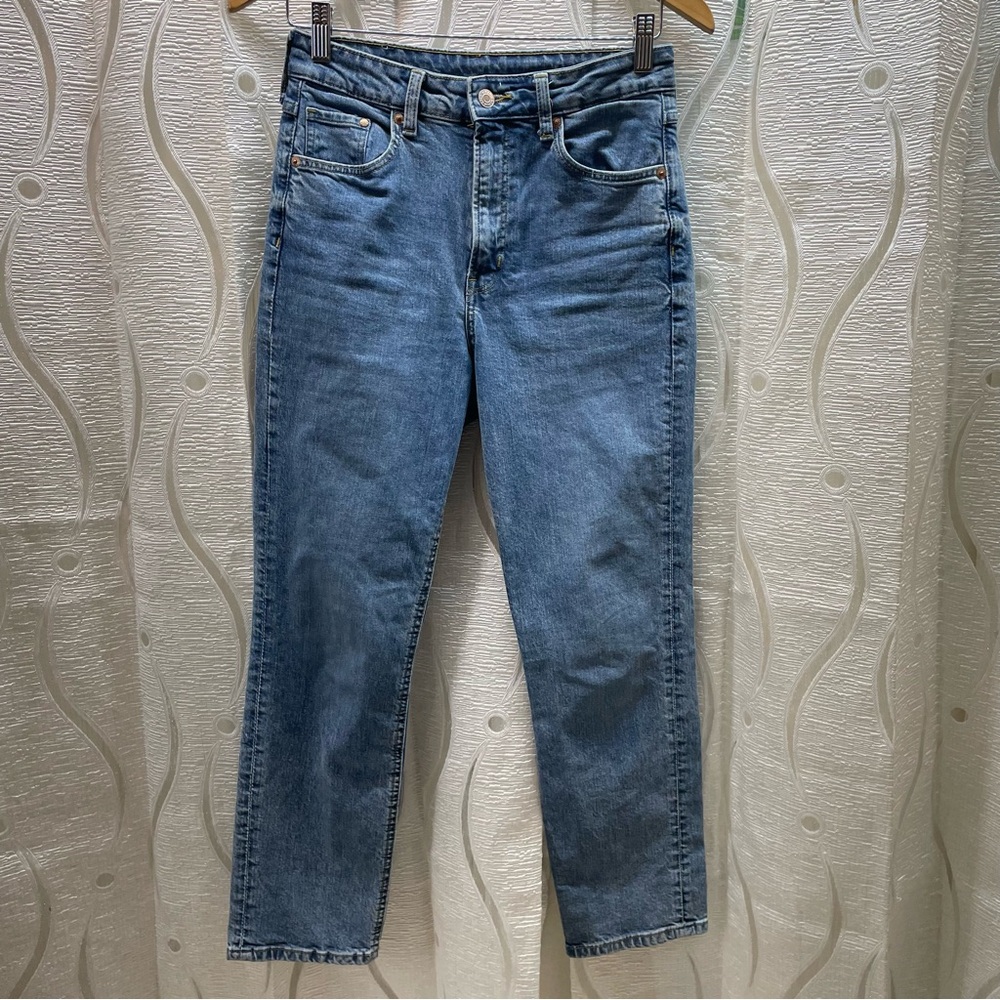 H&M Vintage Slim Jeans Womens 4 Blue Excellent High Waist Ankle Length 0799365 5